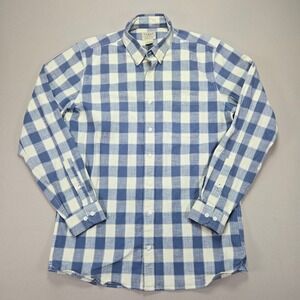 L.L.Bean Plaid Button‎ Down Shirt Long Sleeve Slightly Fitted Men's M-Tall